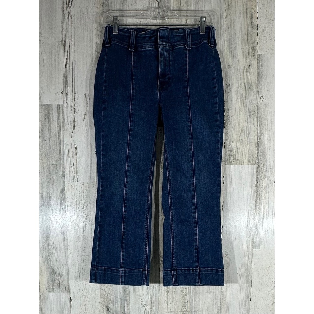 Pilcro Cropped Jeans Size 28 (28x22.5) Mid Rise Front Seam Straight Leg